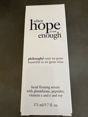 Philosophy When Hope Is Not Enough Facial Firming Serum – White